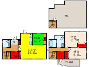 山本南貸家の物件間取画像